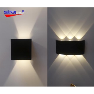 Đèn Tường Led dạng hiện đại Hắt Sáng 2 Đầu, chống nước