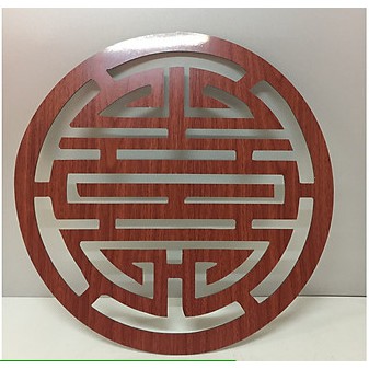 Chữ Thọ trang trí bàn thờ bằng alu + tặng kèm miếng dán