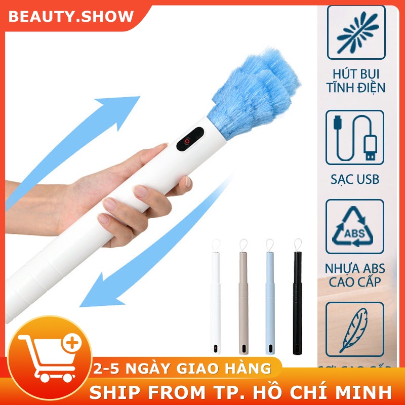 Chổi Lông Quét Bụi Tĩnh Điện Tự Động 360° Cao Cấp