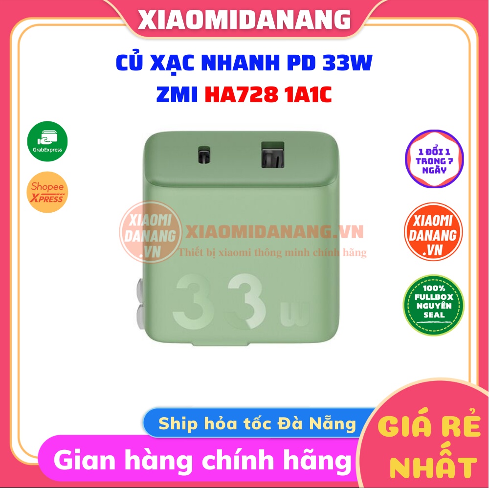 Củ sạc nhanh PD 33W ZMI HA728 1A1C , Hỗ trợ iPhone 13 / 12 / 11 / Xs Max / 8, iPad, Điện thoại Android, Máy tính bảng