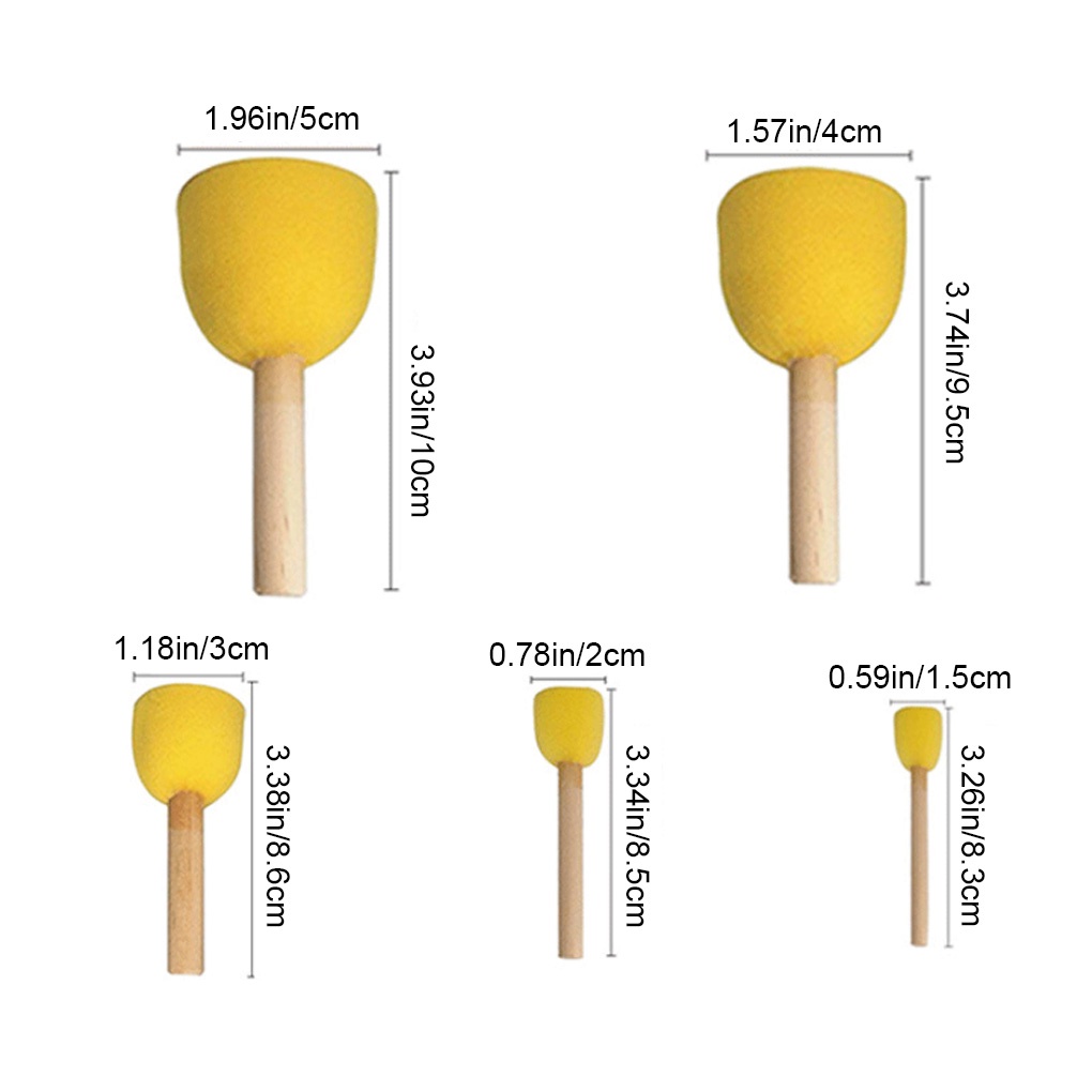 44pcs Sponge Painting Brushes Kit Mini DIY Painting Kits Early Learning Kids Paint Set Child Play Gift[sneaky]