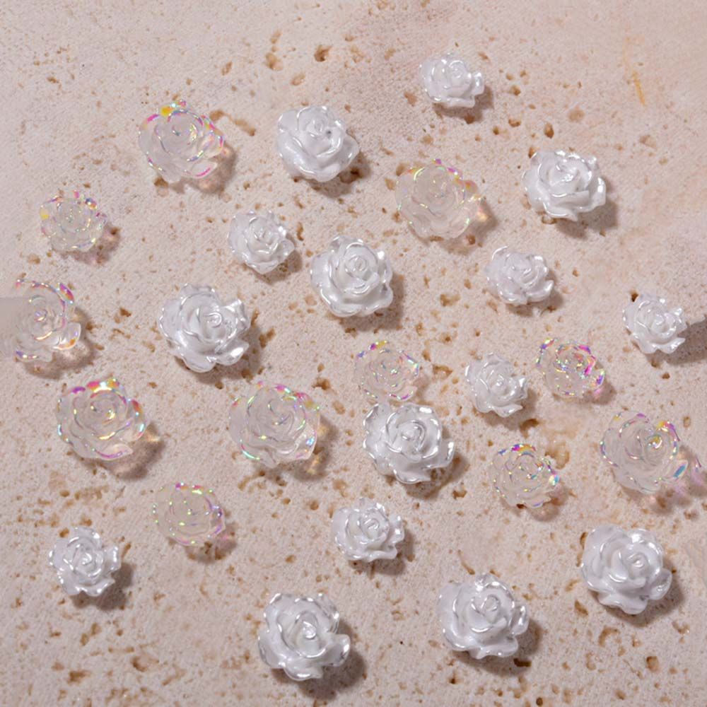 [Hàng mới về] Hạt phụ kiện trang trí móng tay hình hoa trà 3D tinh tế