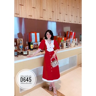 Bigsize Đầm phối nơ D645