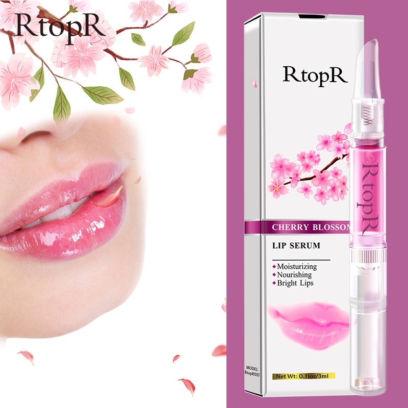 RtopR Tinh Chất Giúp Hồng Môi Hoa Anh Đào - Cherry Blossom Lip Serum Giúp Giảm Khô Nứt Nẻ Bong Tróc 3ml