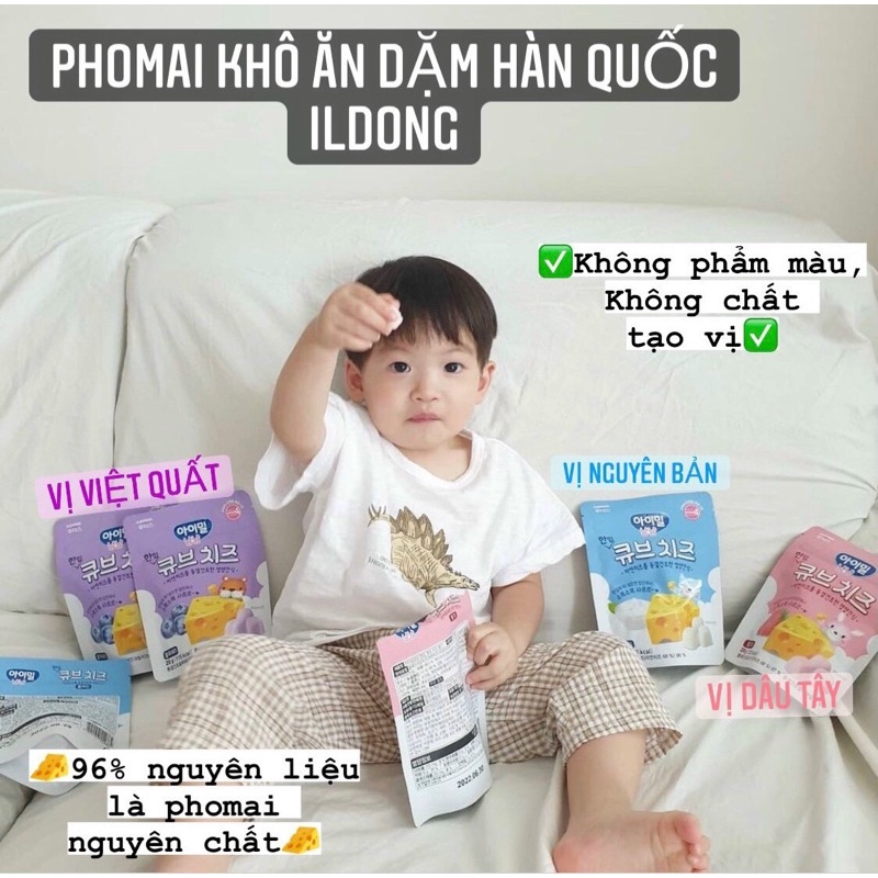 Date 01-03/2023 Sữa chua khô, phô mai sấy trái cây Ildong Hàn Quốc cho bé từ 7 tháng tuổi