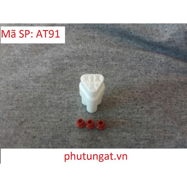 Đầu cos xe máy ❤️FREESHIP❤️ Nhựa giắc đực chống nước 3P 2.2 cả xu chống nước - AT91 ( 1 bịch 10 cái )