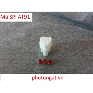 Đầu cos xe máy ❤️FREESHIP❤️ Nhựa giắc đực chống nước 3P 2.2 cả xu chống nước - AT91 ( 1 bịch 10 cái )