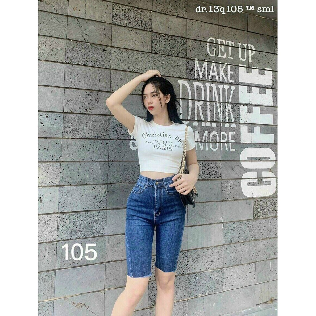 Quần ngố nữ lửng trơn cao cấp-chất denim co dãn tốt  chuẫn shop BEN shop0807 HNn11
