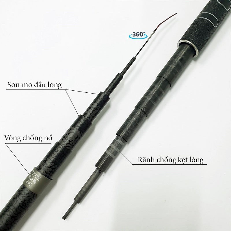 Cần Câu Hắc Báo màu đen