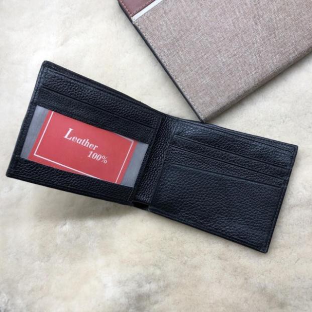 Ví Da Nam Cao Cấp TH-M01 🎁Ví Nam Da Mill Hạt Có khóa, Ngăn Thẻ May Chéo Hàng Việt Nam Chất Lượng Cao