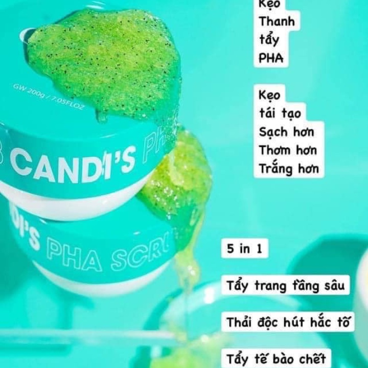 Kẹo thanh tẩy pha Gicos Candi's pha scrub trẻ hóa da làm hồng tươi sáng căng mọng và mịn màng