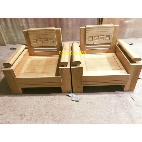 Bộ bàn ghế gỗ sồi tay chứng mặt liền, hiện đại giá xưởng