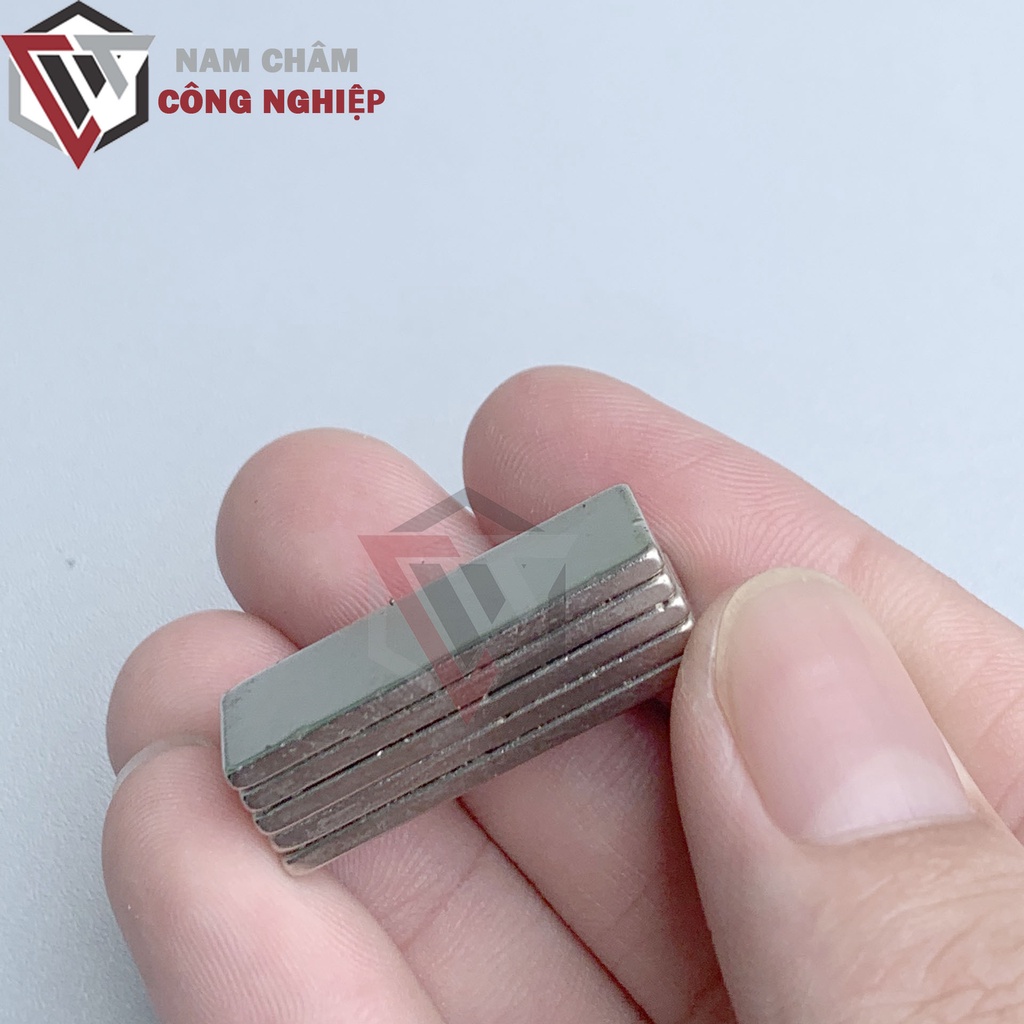 Nam châm chữ nhật 30x10x2mm nam châm đất hiếm màu trắng siêu mạnh NC4
