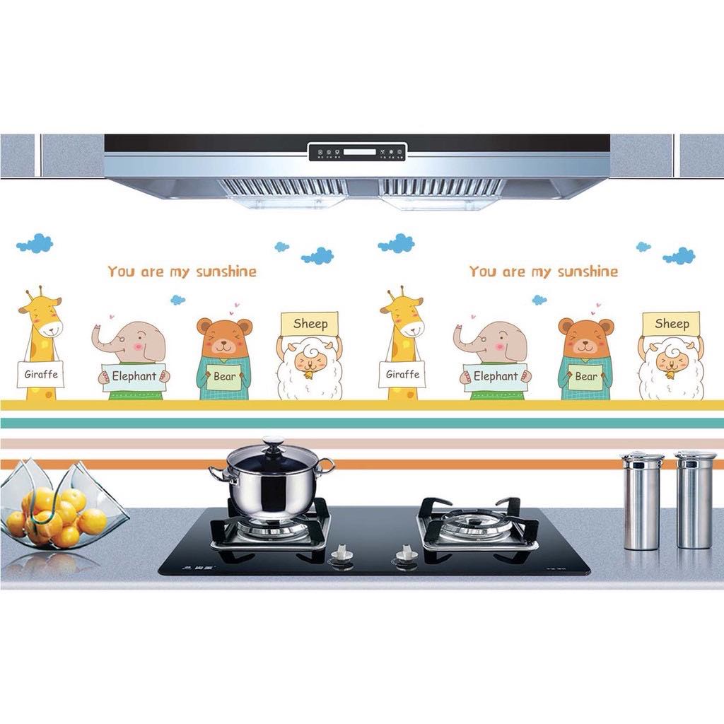 Decal dán bếp, chống bám dầu mỡ, cách nhiệt cao câp khổ 60cm, giấy dán tường bếp