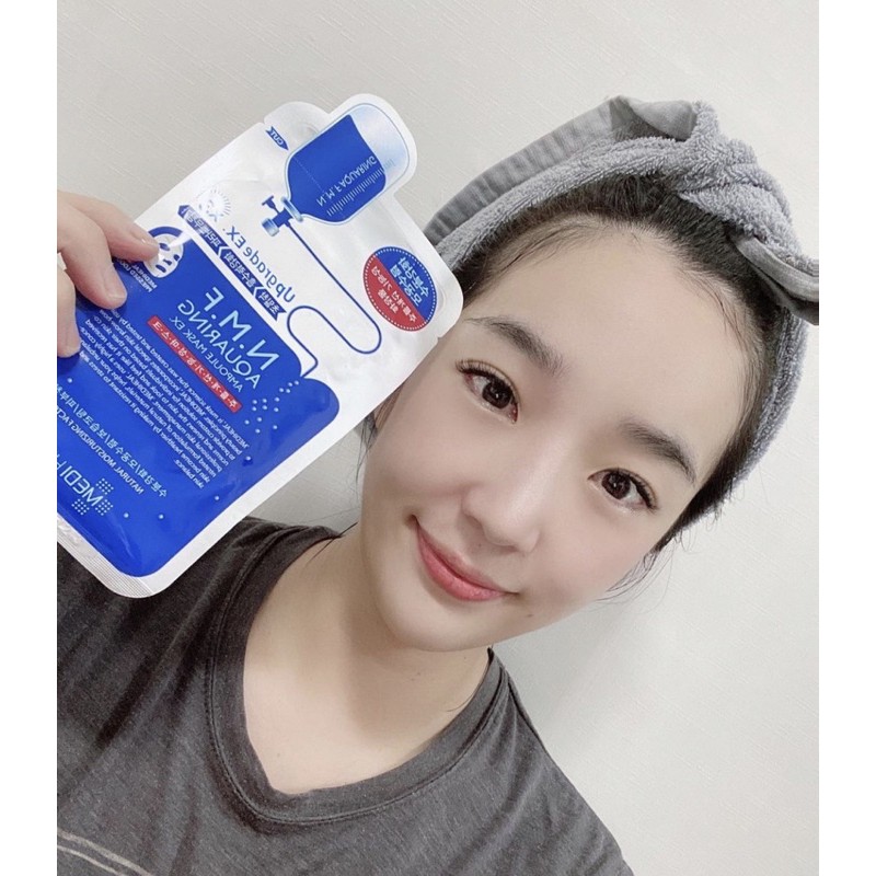 (Chính hãng HQ) Hộp 10 miếng mặt nạ Mediheal NMF aquaring ampoule mask