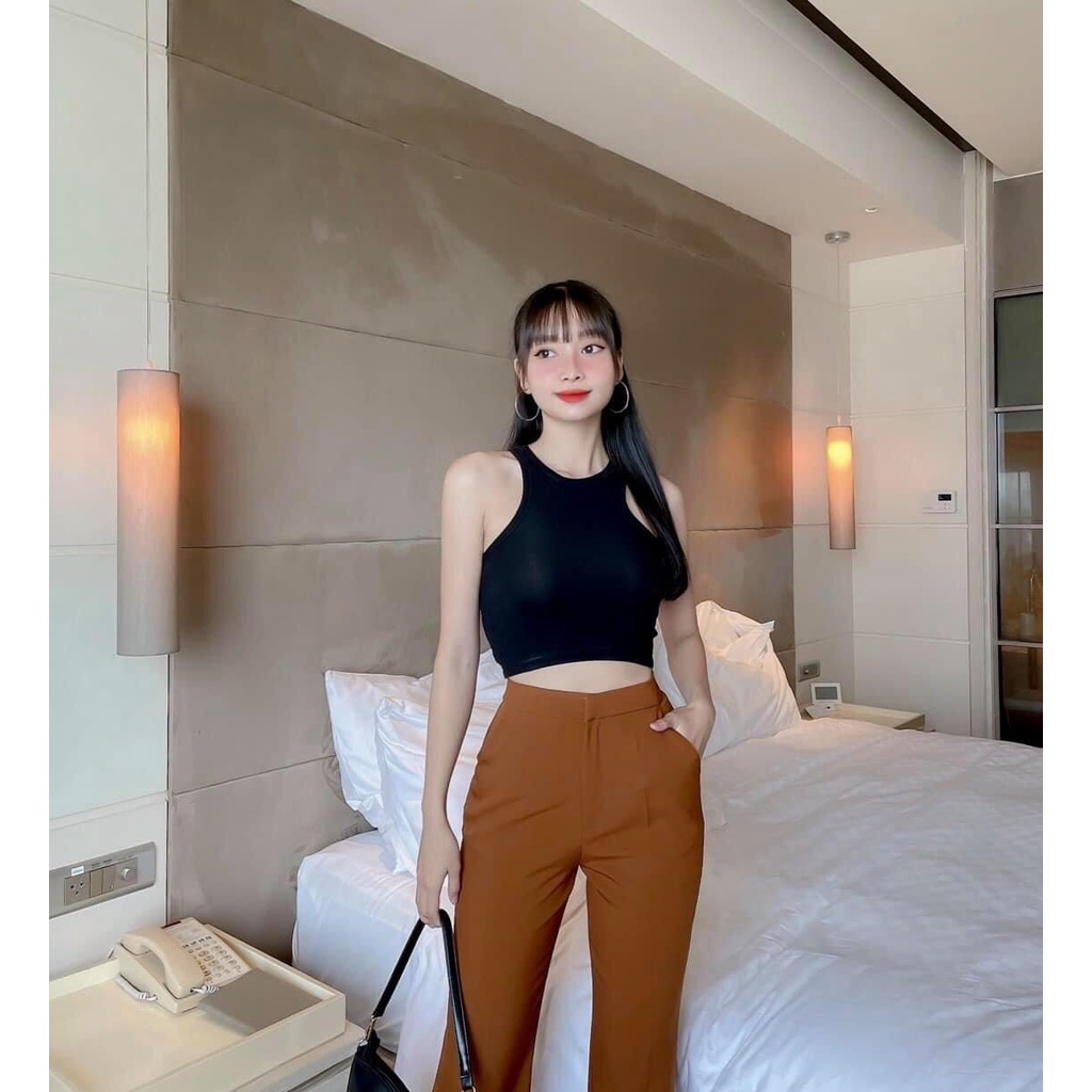 Áo crop 3 lỗ nhiều màu chất umi cao cấp Callene (L1622)