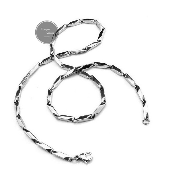 Dây chuyền nam INOX mẫu hoả tiễn không mặt - DN011