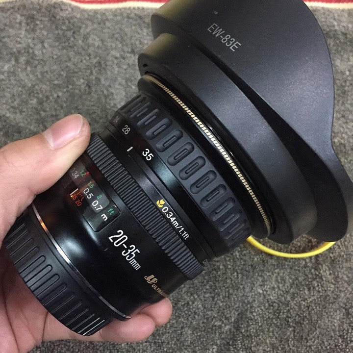 Ống kính Canon 20-35 f3.5-4.5 góc rộng cho fullframe và crop đẹp như mới