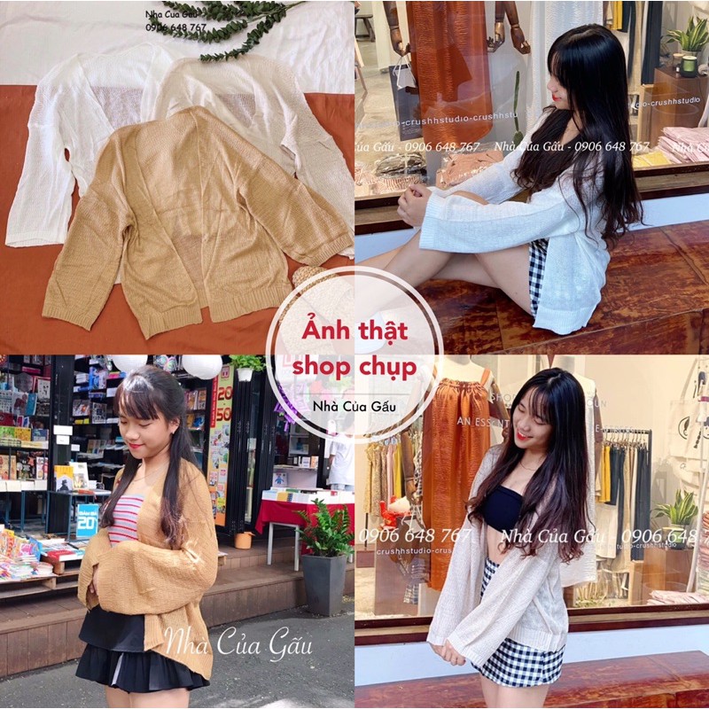 Áo khoác cardigan len mỏng siêu đẹp.