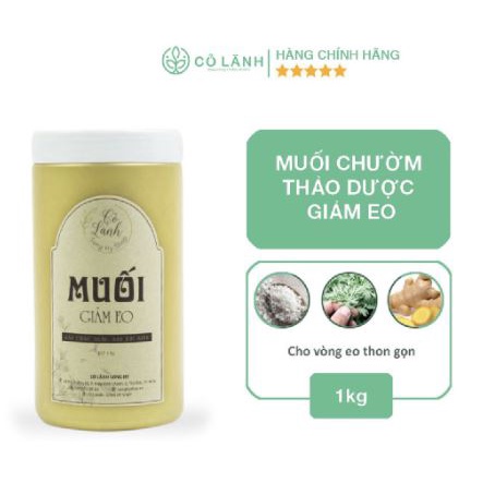 Muối chườm bụng Cỏ Lành - hộp 1kg. Cho mẹ sau sinh giảm mỡ và săn chắc vùng bụng, tống sạch sản dịch