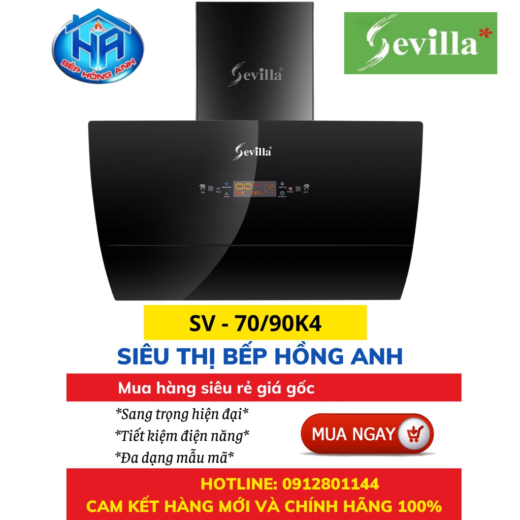 Máy Hút Mùi Âm Tủ Sevilla SV- 70/90K4 -Đa Năng, Tiết Kiệm, An Toàn - Hàng Chính Hãng