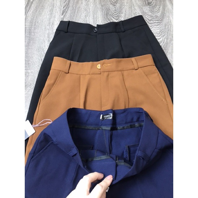 Quần tây công sở khóa trước_baggy công sở ko ly ống bằng_kèm ảnh thật M668