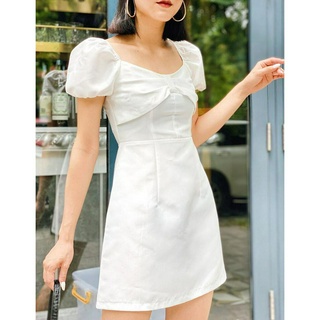 Váy tafta trắng nơ ngực Mimi dress Somee Studio