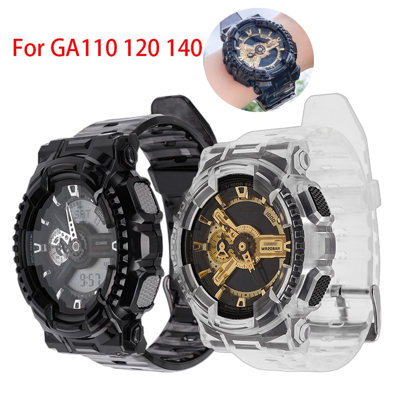 Dây Đeo Silicone Chống Nước Màu Gradient Cho Đồng Hồ CASIOAK GA110 GA120 GA140