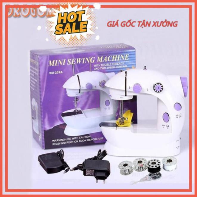 Máy may mini máy khâu mini CMD có đèn led may thêu vá tại gia đình rất tiện dụng -FREESHIP
