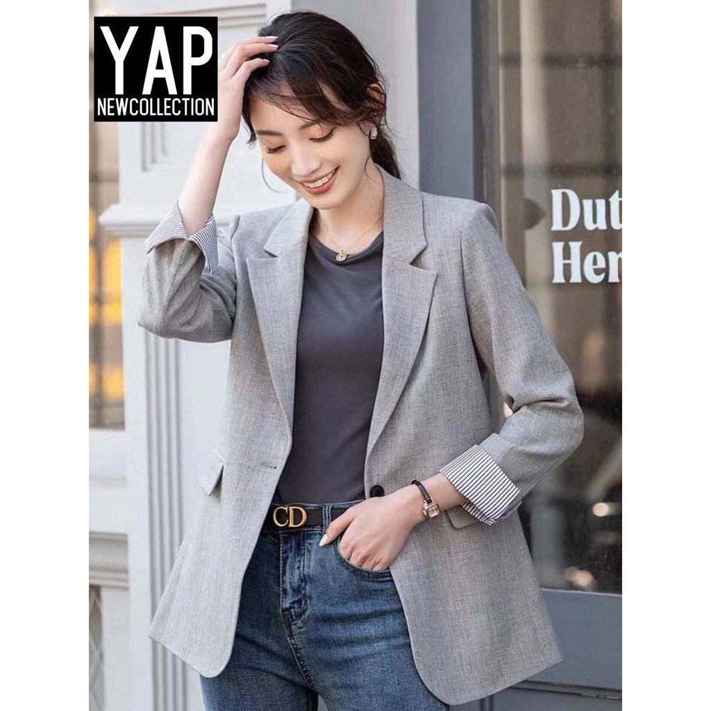 Áo Khoác Blazer Áo Vest 2 lớp Unisex Hàn Quốc ống tay kiểu dáng phong cách | BigBuy360 - bigbuy360.vn