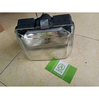 1 BỘ ĐÈN PHA VUÔNG XE BA BÁNH ( XE LÔI ) BÓNG HALOYEN