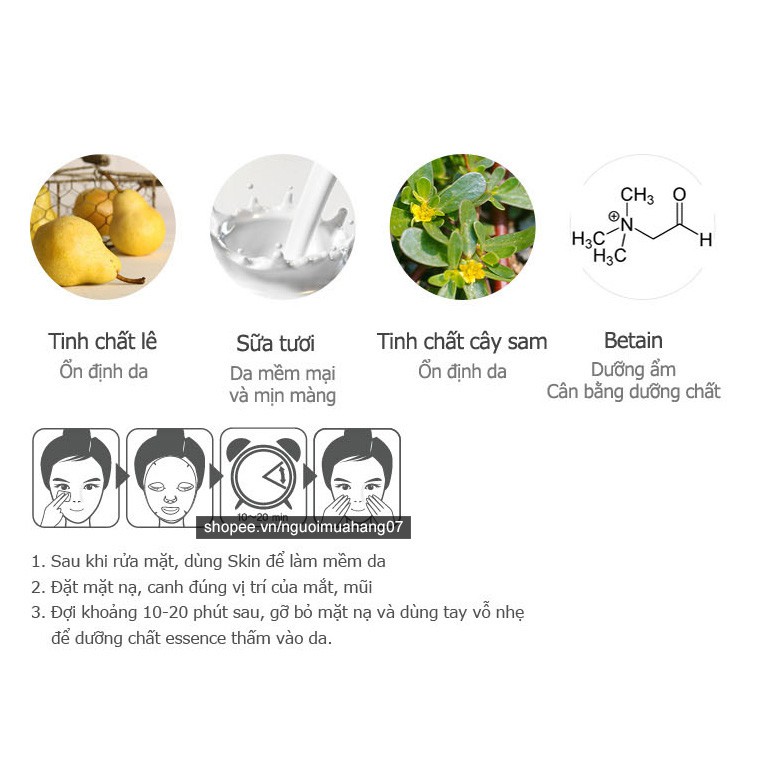Mặt Nạ Dưỡng Da Nhạy Cảm Tinh Chất Lê SNP Fruits Gelato Soothing Mask