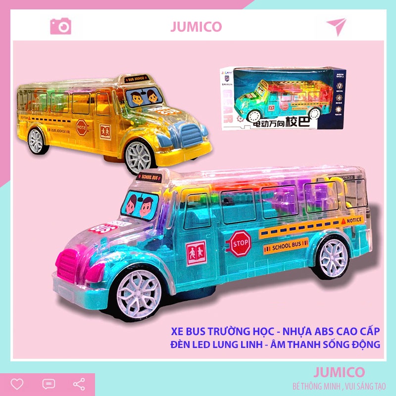 Đồ chơi trẻ em ô tô xe bus cho bé phát triển trí tuệ thông minh JUMICO BUS