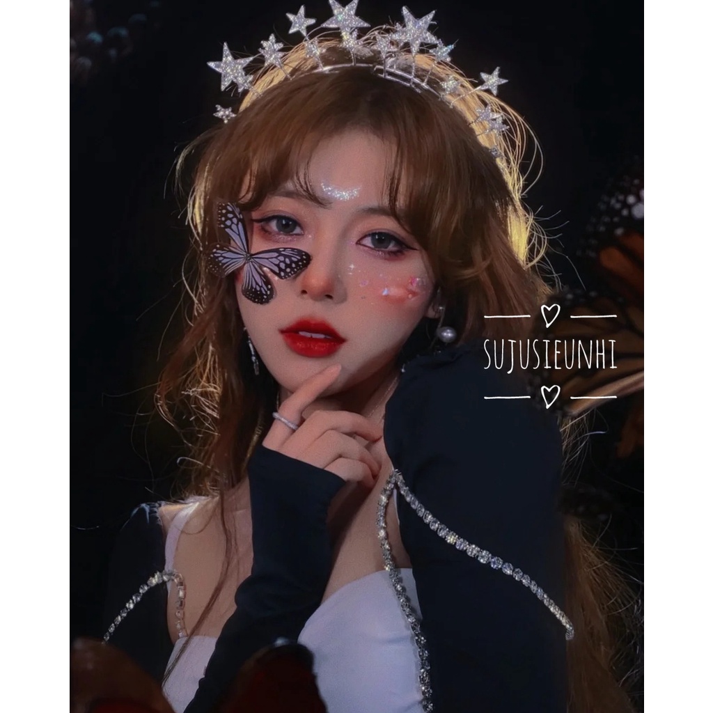 bờm tóc/ băng đô 2 tầng đính ngôi sao phong cách lolita, cài đầu chụp ảnh nàng thơ xinh xắn