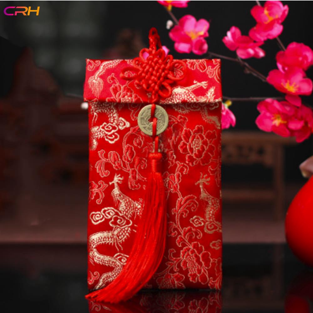 [Kiểu Dọc] Bao Lì Xì Vải Thổ Cẩm Phong Cách Trung Hoa Cho Tiệc Cưới Đám Cưới