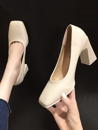 Giày cao gót mũi vuông thời trang thanh lịch cho nữ