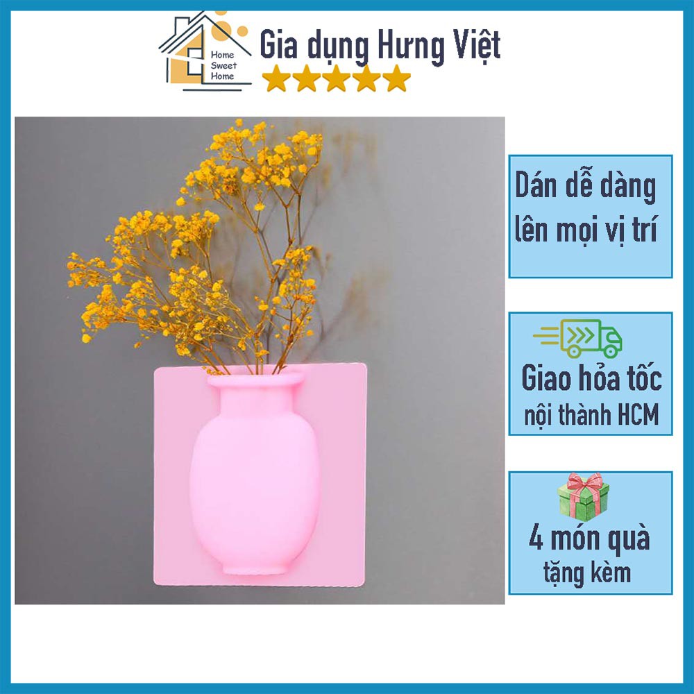 Lọ Hoa Dán Tường Silicon Trang Trí Cánh Cửa, Tủ Lạnh, Vách Kính Văn Phòng Làm Việc [BÌNH HOA SILICON]