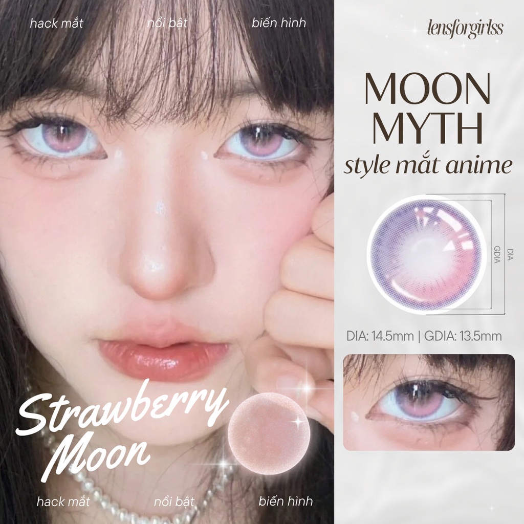 Kính áp tròng - lens mắt ANIME nhiều màu thuộc BST MOON MYTH | Hạn sử dụng 6 tháng | Lens 0 độ