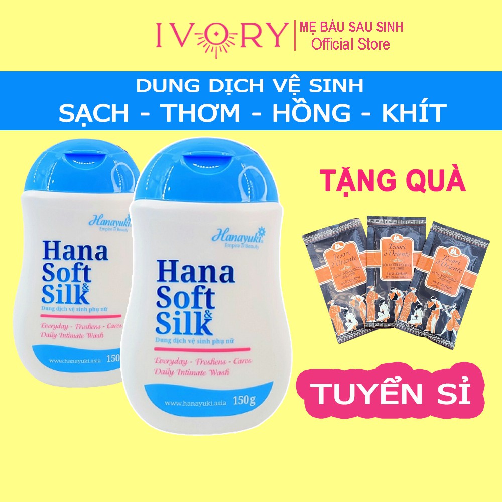 10 Hộp Hana Soft Silk CHÍNH HÃNG 💖BUÔN SỈ💖 Dung Dịch Vệ Sinh Nữ Hanayuki Làm Hồng Vùng Kín Sạch Thơm Khử Mùi Giảm Ngứa