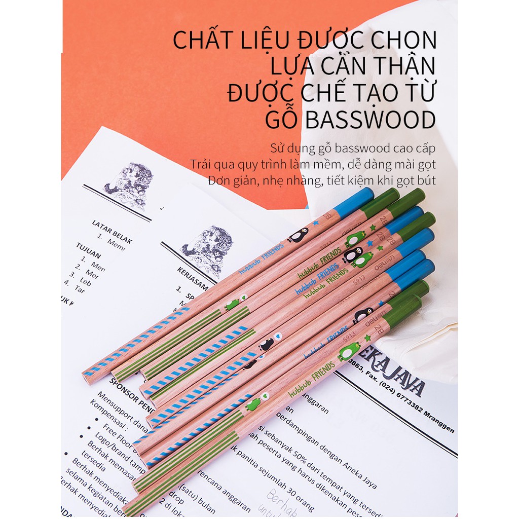 Hộp 12 chiếc Bút chì 2B không tẩy Deli S913