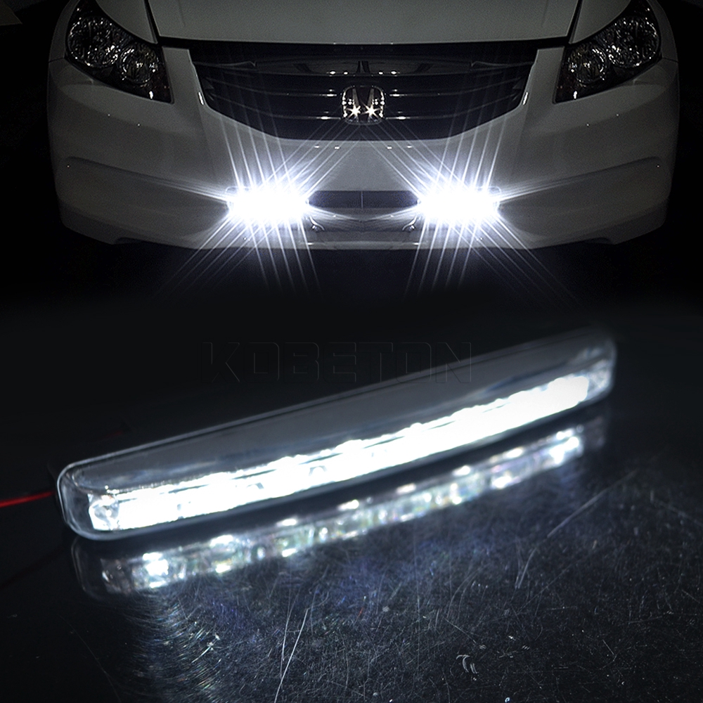Cặp đèn led 8 bóng chạy ban ngày cho xe hơi tiện dụng