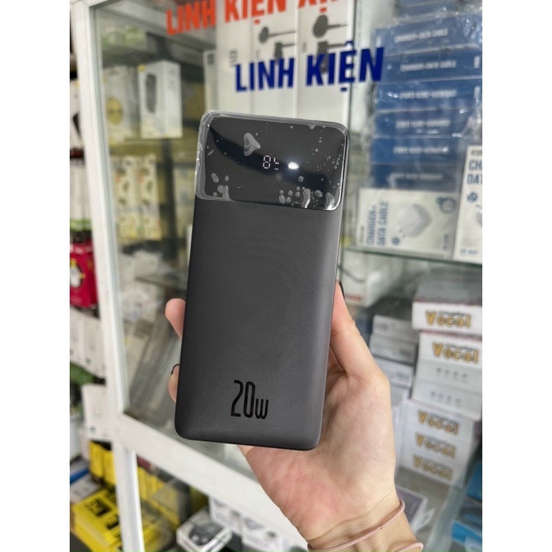 Pin Dự Phòng 20000mAh Baseus Sạc nhanh Iphone IPad PD 20W có Led hiển thị Power bank 20W PD