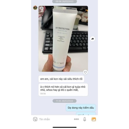 Kem chống nắng Klavuu UV Protection Fresh Sun Gel Spf 50+ PA++++