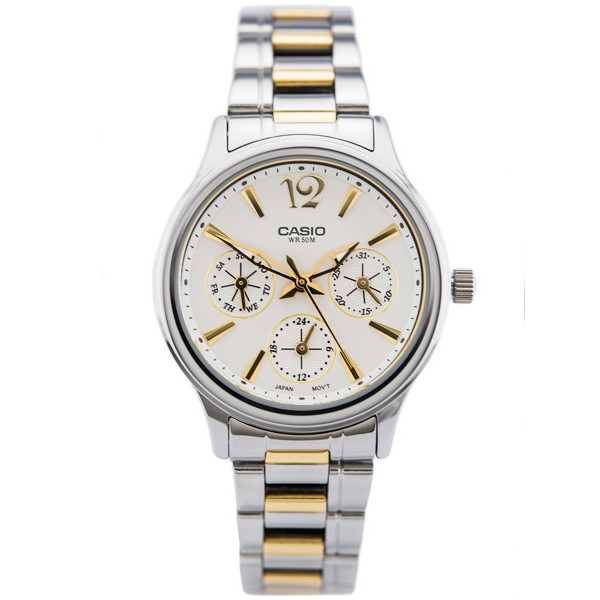 Đồng hồ Casio Nữ LTP-2085SG-7AVDF dây inox