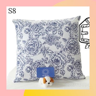 Gối ôm tựa sofa Êm House - pillow 40x40 hoa nhiều màu
