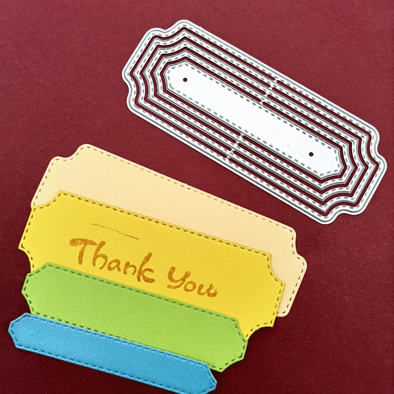 ✿ Tag khuôn cắt kim loại stencil diy scrapbooking album khuôn mẫu thẻ giấy
