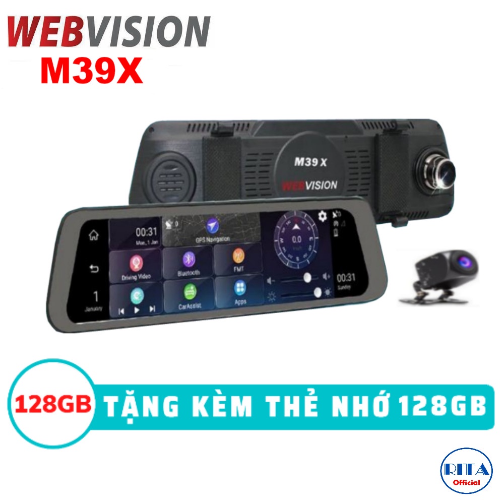 [Kèm Thẻ Nhớ 128Gb] Camera Hành Trình Webvision M39X [Kèm Sim 4G]