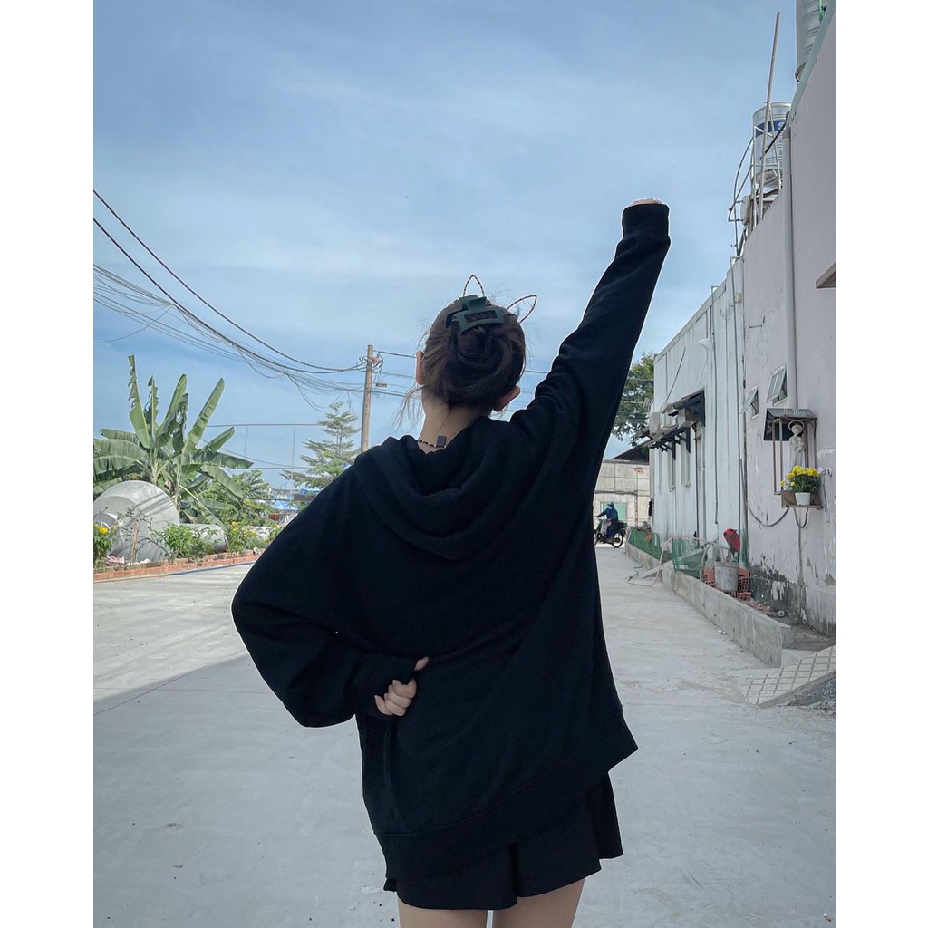 Áo Khoác Hoodie Phối Zip 37 Dập Chữ Nổi Vải Nỉ Bông Form Rộng Ulzzang | BigBuy360 - bigbuy360.vn