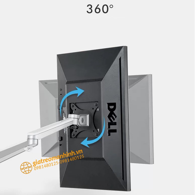 Giá Treo Màn Hình OA 7X 17 - 24 - 27 Inch (Upto 32&quot; ) - Kèm Tay Treo Đỡ Laptop 10 - 15.6 Inch - Gắn Bàn Đa Năng