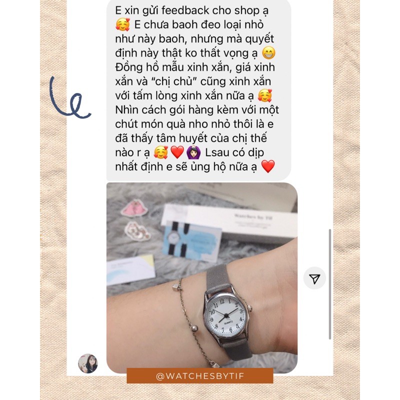 Hộp quà tặng Watchesbytif hộp quà sinh nhật gói quà tặng miễn phí thắt nơ &amp; tặng thiệp dễ thương cho bạn gái bạn trai